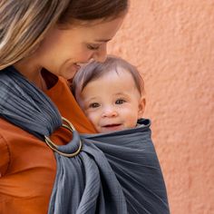 Moby Ring Sling Baby Carrier Flint | NINI and LOLI Ring Sling Baby Carrier, Moby Wrap, Baby Carrying, Intuitive Design, Baby Rings, Ring Sling, Wrap Carrier, Baby Sling Carrier, Kids Gear