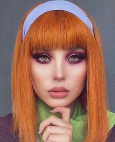 Daphne From Scooby Doo, Halloween Invitaciones, Daphne Costume, Halloween Make-up Looks, Cute Halloween Makeup, Halloween Makeup Inspiration, Trendy Halloween Costumes