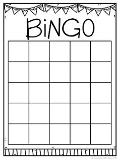 a black and white photo of a printable game with the word bingo on it