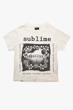 OTHER X SUBMILE 

We’ve teamed up with Sublime to bring you a collection of painstakingly recreated Vintage Tees & Tanks.

Every tee has been individually treated to create a unique and one-off product. All hand washed, printed, distressed, aged, beaten, blasted & burned here in our UK studio using our signature blend of authentic vintage plastisol inks. Vintage Band Tees, Dark Romantic, Old T Shirts, Band Tees, Vintage Tees, Vintage Tshirts, Rock And Roll, Screen Printing, Lookbook