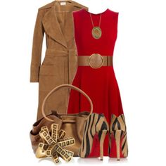 Brown dressed with Red (2) Suede Mini Dress, Hot Style, Soft Autumn, Roberto Coin, Classy Dress Outfits, Stylish Work Outfits, Diva Fashion, Lovely Things