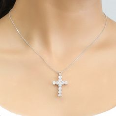 Heart Cross Necklace ✨💎 It gives you beautiful, attractive and outstanding jewelry experience ✨ Everlasting Confidence Wonderful Quality Stay Shiny Exquisite Fit 15,000+ customer reviews Free Shipping & Returns *Learn more 👍 Recommendations Perfect for everyday wear Ideal for travel or a destination wedding A perfect choice for an anniversary gift 💎 Features This stunning Sterling Silver Heart Cross Pendant Necklace is a must-have necklace for men and women alike. The beautiful heart-shaped C Heart Cross Necklace, Heart Chain, Diamond Simulant, Necklace For Men, Cross Pendant Necklace, Stone Heart, Beautiful Heart, Sterling Silver Heart, Cz Stone