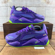 Puma Rs-X Lamelo Ball ‘Galaxy’ Performance Running Shoes 387764-01 Men Size 9.5 No Box Brand New Minor Shelf Wear On Back Of Heel From Being On Shelf Purple Breathable Synthetic Running Shoes, Dynamic Purple Lace-up Running Shoes, Purple Dynamic Sneakers For Jogging, Dynamic Purple Sneakers For Jogging, Casual Purple Sneakers With Puma Logo, Casual Purple Puma Sneakers, Purple High-top Running Shoes With Abzorb Midsole, Purple High-top Running Shoes For Jogging, Dynamic Purple Low-top Running Shoes