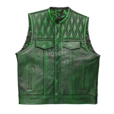 Check out Green Wax Leather Vest - Denim Men Biker Vest - Men Braided Motorcycle Vest, the latest item I added on eBay! #eBay #eBaySeller Denim Men, Access Panels, Motorcycle Vest, Biker Vest, Mens Braids, Club Style, Diamond Stitch, Leather Vest, Blue Paisley