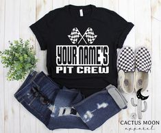 Personalized Your Name's Pit Crew Shirt Short Sleeve - Etsy Pit Crew Shirts, Pit Crew, Buffalo Plaid Flannel, Slim And Fit, Comfy Shirts, Adulting Shirts, Crew Shirt, Plaid Flannel Shirt, Shirt Short Sleeve