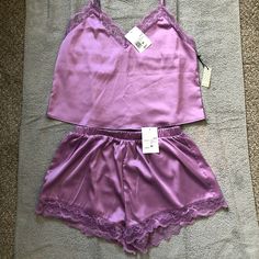 Silky Lavender Sleep Set With Lace Trim. Top Worn Once, Shorts New With Tags. Summer Sleepwear By Forever 21, Summer Sleepwear From Forever 21, Forever 21 Summer Sleepwear, Purple Summer Sleepwear Sets, Purple Sleepwear For Spring Pajama Party, Purple Sleepwear For Pajama Party In Spring, Forever 21 Summer Sleepwear For Loungewear, Forever 21 Sleepwear For Summer Loungewear, Forever 21 Summer Loungewear Sleepwear