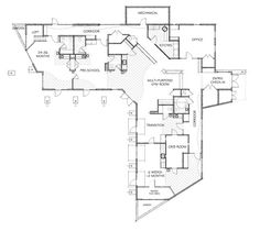 the floor plan for an apartment with three bedroom and two bathrooms, including one living room