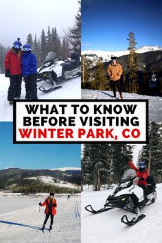 four different pictures with the words what to know before visiting winter park