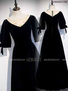 10% off now|Free shipping world-wide. Modest Long Black Velvet Formal Dress with Sequined Neckline at GemGrace. Click to learn our pro custom-made service for wedding dress, formal dress. View #FormalDresses for more ideas. Black Velvet Dress For Formal Occasions, Black Velvet Dress For Wedding, Black Velvet V-neck Evening Dress, Elegant Black Velvet Holiday Dress, Black Velvet Evening Dress For Holidays, Black Velvet Holiday Evening Dress, Black Velvet Floor-length Dress For Formal Occasions, Holiday Black Velvet Dress, Velvet Evening Dress For Prom Season