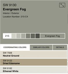 the color swatches are all different colors for each type of wallpaper, including white and gray