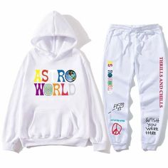 ASTROWORLD™ Thrills and Chills Tracksuit | The Urban Clothing Shop™ Astroworld Hoodie, Travis Scott Hoodie, Astro World, Travis Scott Astroworld, Tracksuit Men, Streetwear Pants, Hoodie Streetwear, Men's Pullover, Legging Sport