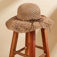 Add a unique touch to your summer wardrobe with our Wavy Brim Straw Hat. Featuring a rounded crown and a beautiful wavy brim, this hat screams summer! Its unique wavy brim shape adds a playful touch to any outfit, while the straw material provides excellent sun protection and breathability. Whether you're looking for sun protection, a fashion statement, or a combination of both, there's a straw hat style to suit your needs and personal style. Product code: CAC03C4E010HH Bohemian Beige Sun Hat For Garden Party, Brown Flat Brim Straw Hat For Summer, Brown Flat Brim Summer Straw Hat, Brown Wide Brim Summer Straw Hat, Brown Wide Brim Straw Summer Hat, Summer Brown Straw Hat With Flat Brim, Brown Summer Straw Hat With Flat Brim, Chic Brown Panama Hat For Summer, Chic Brown Summer Hat