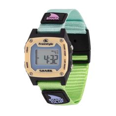 Freestyle Watches Shark Mini Clip Apple Tea Unisex Watch - Freestyle USA Freestyle Watches Sharks, Macha Green Tea, Shark Watch, Military Time, Freestyle Watch, Watch Safes, Apple Tea, Womens Outdoor Clothing, Mini Apple