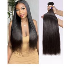 Straight Bundles Human Hair 18 Inch 12a Human Hair Bundles 100% Unprocessed Brazilian Virgin Hair Weave 1 Hair Bundles Deals Human Hair Natural Black Color Brown Hair Extensions, Brown With Blonde Highlights, Hair Bundle Deals, Straight Bundles, Caramel Blonde, Champagne Blonde, Drawstring Ponytail, Human Hair Bundles, Brazilian Virgin Hair