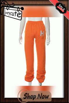 Drawstring Mid Waist Loose Fit Jogger Sweatpants Orange Drawstring Bottoms For Loungewear, Fitted Joggers, Jogger Sweatpants, 1 Million, Latest Fashion, Loose Fitting, Sweatpants, Shop Now, Tracksuit Bottoms