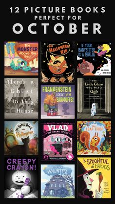 an image of children's books with the title 12 picture books perfect for october