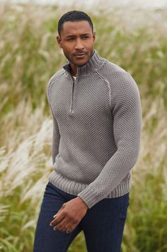 Relax with your favorite book or take a walk along the pier—the Levi sweater will keep you cozy warm with easy, casual style. This quarter-zip pullover is ribbed at the standup collar, cuffs, and hem, creating a frame for the "birdseye" V-stitch throughout that offers texture and visual balance. It's crafted from soft, breathable washed cotton with a subtly worn finish for contrast. Fall Polo Sweater With Ribbed Cuffs And Funnel Neck, Half-zip Winter Outdoor Sweater, Winter Half-zip Outdoor Sweater, Half-zip Fall Outdoor Sweater, Half-zip Fall Sweater For Outdoor, Casual Half-zip Fall Sweater, Winter Outdoor Half-zip Sweater, Spring Half-zip Sweater With Ribbed Collar, Casual Knit Half-zip Outerwear