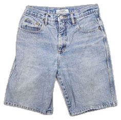 90s Denim Blue Shorts With Pockets, 90s Style Denim Jean Shorts, 90s Style High-waisted Denim Jean Shorts, 90s Denim Jean Shorts, 90s Jean Shorts With Pockets, 90s Style Medium Wash High-waisted Jean Shorts, 90s High-waisted Denim Jean Shorts, 90s-style Denim Blue Jean Shorts, 90s Style Denim Blue Jean Shorts