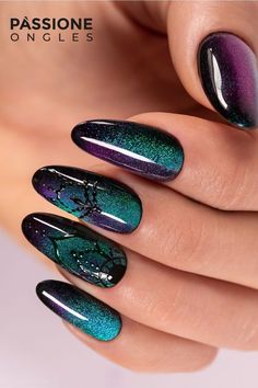 Dark Nail Designs Gothic, Nail Polish Style, Dark Nail Designs, Beautiful Nail Polish, Witchy Nails, Gothic Nails, Fancy Nails Designs, Dark Nails, Fabulous Nails