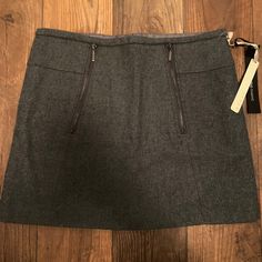 Great With Tall Boots This Fall! Skirt Is Gray With Zippers, It Is A Wool Polyester Blend. Smoke And Pet Free Home! Casual Fitted Skirt With Zip Fly, Fall Workwear Skirt With Zip Fly, Fall Skirt, Wool Mini Skirt, Tall Boots, Mini Skirt, Womens Skirt, Mini Skirts, Size 6