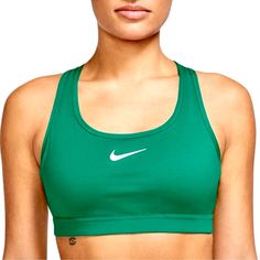 Beautiful Kelly Green Swoosh Sports Bra From Nike! White Swoosh Screen Print Center Chest. Those Removable Pads? They Are Now Built Right Into The Bra! See Photo. See Informational Photo For Additional Details. Wide Bottom Elastic Band (1 1/8 Inch Wide). Measurements Size Xs/M/L/Xl Respectively: Chest Is 13.25/15.5/16.5/18 Inches Pit To Pit. Bottom Band Is 12.5/14.25/15/16.25 Inches Across. Length Is 11.25/12/12.5/13.25 Inches Shoulder To Hem. Size Xl Available Only. New With Tags. All Measureme Nike Bra, Print Center, Running Sports Bra, Green Sports, Running Bra, Medium Support Sports Bra, Gray Sports Bra, Nike Sports Bra, Padded Sports Bra