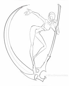 a drawing of a woman on a surfboard