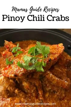 Chili Crab Recipe, Filipino Seafood, Crab Recipes Easy, Best Ribs Recipe, Chili Crab, Crab Recipe, Comfy Food, Krusty Krab, Crab Dishes