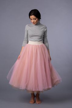 "Big event on the agenda?! We have one word for you - VERNE! The ultimate dress destination ticks all the boxes on your party checklist! For a look brimming with sophisticated seductiveness go for this pink tulle skirt! * Light, airy and wonderfully comfortable to wear * Due to the elastic waistband the skirt can be easily put on and taken off and fits perfectly * Handmade with love * Fast, safe and free shipping via FedEx /add your phone number in Notes at checkout, please/ Composition: 100% co Pink Tulle Skirt Outfit, Party Outfit Pink, Wedding Tulle Skirt, Beige Tulle Skirt, Maxi Tulle Skirt, Tulle Skirt Wedding, Tulle Skirt Bridesmaid, Mint Green Skirts, Light Pink Skirt