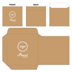 an envelope with the logo on it and some other items to be used for packaging