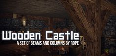 the logo for wooden castle, a set of beans and columns by hope is shown