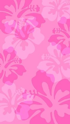 a pink background with flowers on it