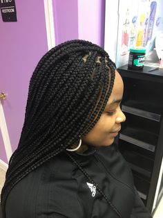 Box Braids On Straight Hair, Braids On Straight Hair, Crochet Braids Straight Hair, 90's Hairstyles, 90’s Hairstyles, Cute Box Braids, Braided Hairdo, Big Box Braids Hairstyles