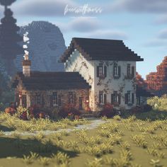 Cobblestone Cottage Minecraft, Minecraft Victorian Cottage, English Cottage Minecraft, Aesthetic Minecraft Bee Sanctuary, Minecraft Houses Aesthetic Cottage, Minecraft City Aesthetic, Minecraft Cottage Mansion, Aesthetic Minecraft Houses Cottagecore, Aesthetic Builds Minecraft