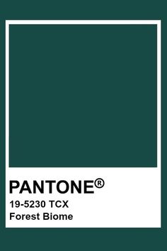 pantone's forest green color scheme