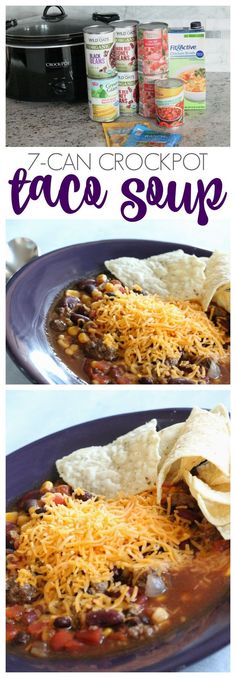 an easy crock pot taco soup recipe