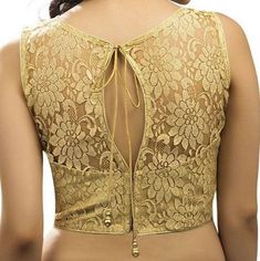 Kerala Blouse Designs, Golden Color Blouse Designs, Color Blouse Designs, Blouse Designs Ideas, Golden Blouse