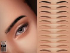 Cosimetic's Sims 4, Lashes And Eyebrows, Play Sims 4