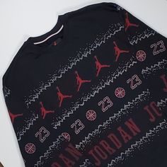 Jordan Essentials Holiday Fleece Crewneck Ugly Sweatshirt Mens: Size Xl Color: Black Style Code: Fd7463-010 Condition: New With Tags All Items Listed Are 100% Authentic, Purchase With Confidence. Feel Free To Message Us With Any Questions. Thank You Casual Black Christmas Sweater, Christmas Black Crew Neck Sweater, Black Long Sleeve Sweatshirt For Holiday, Christmas Streetwear Long Sleeve Sweater, Christmas Long Sleeve Sweater For Streetwear, Christmas Long Sleeve Streetwear Sweater, Black Sweatshirt For Fall Holiday, Casual Black Christmas Sweatshirt, Black Long Sleeve Christmas Sweatshirt