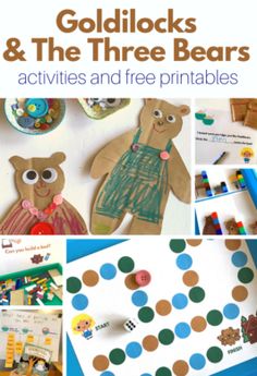 goldilocks and the three bears activities and free printables