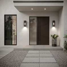 Testa is a uniquely design modern outdoor collection that offers dual sources of integrated LED. The top light source provides ambient lighting, while the lower half washes a wall, the create a truly elevated outdoor experience. Generation Lighting Testa 2-Light 16-in H Black Integrated LED Outdoor Wall Light | 8657793S-12 Outdoor Doors, House Design Exterior, Led Outdoor Wall Lights, Design Exterior, Porch Design, Outdoor Wall Lantern, Wac Lighting, Wall Lantern, Modern Exterior