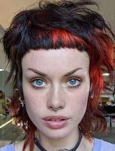 Fashion Innovation, Black Red Hair, Fashion Enthusiast, Haircut And Color, Orange Hair