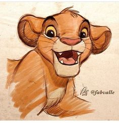 a drawing of a lion with its mouth open