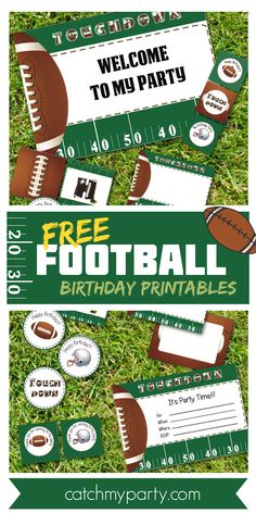 a football birthday party with free printables