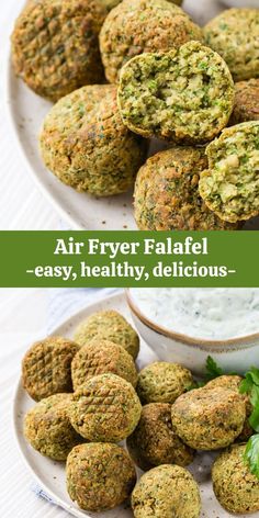 an image of air fryer falafel on a plate