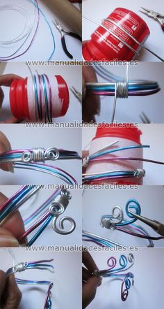 the instructions for how to make an ornament out of wire and duct tape