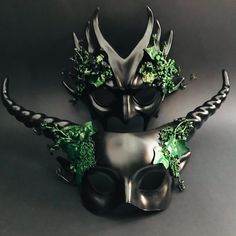 Adorned with intricate horn details and lush foliage, this mask set embodies the spirit of the forest. Be the best dressed at the ball, Halloween party, or any other event with these masks! Age Group/Gender - Adult/Unisex Size/Type - One size fits all adults Mask Material - Polyresin Accent Material - Paint Special Features - Forest embellishments Fantasy Halloween Masks, Fantasy Masks And Prosthetics For Carnival, Fantasy Masks And Prosthetics For Fantasy Events, Fantasy Masks For Halloween, Fantasy Masks For Carnival Events, Fantasy Masks And Prosthetics For Events, Fantasy Masks And Prosthetics For Mardi Gras Cosplay, Fantasy Masks For Carnival, Fantasy Masks And Prosthetics For Mardi Gras