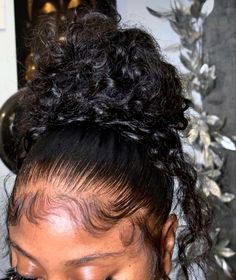 Natural Straight Hair, Curly Bun, Mixed Curly Hair, Quick Natural Hair Styles, Dyed Hair Inspiration, Hair Techniques, Protective Hairstyles Braids, Curly Hair Styles Easy, Hairdos For Curly Hair