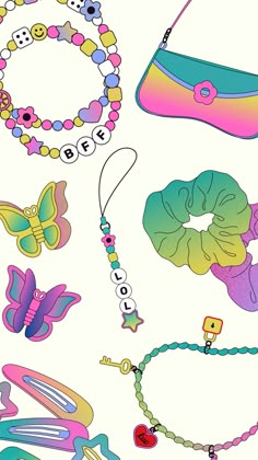 a bunch of different items that are on a white background with the words bead and beads