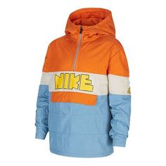 Nike Kids Athleisure Casual Sports Colorblock Pullover Jacket Boy Orange DO7144-847 Kids Athleisure, Athleisure Casual, Nike Kids, Boys Jacket, Pullover Jacket, Nike Jacket, Athleisure, Color Blocking, Nike