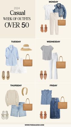 2024 Must-Have Summer Wardrobe Essentials Over 50 — THE DAILEIGH Chic Weekend Outfits Summer, Nancy Myers Style Outfits, Style Summer 2024, Summer Wardrobe 2024, Summer Weekend Outfit, Must Have Clothes, Week Outfits, Capsule Wardrobe Casual, Spring Summer Capsule Wardrobe